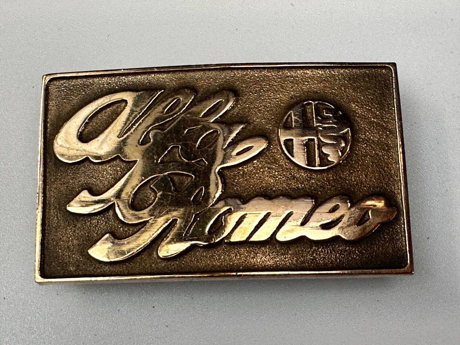 Alfa Romeo Italian Car Collectors Solid Brass Belt Buckle by UB