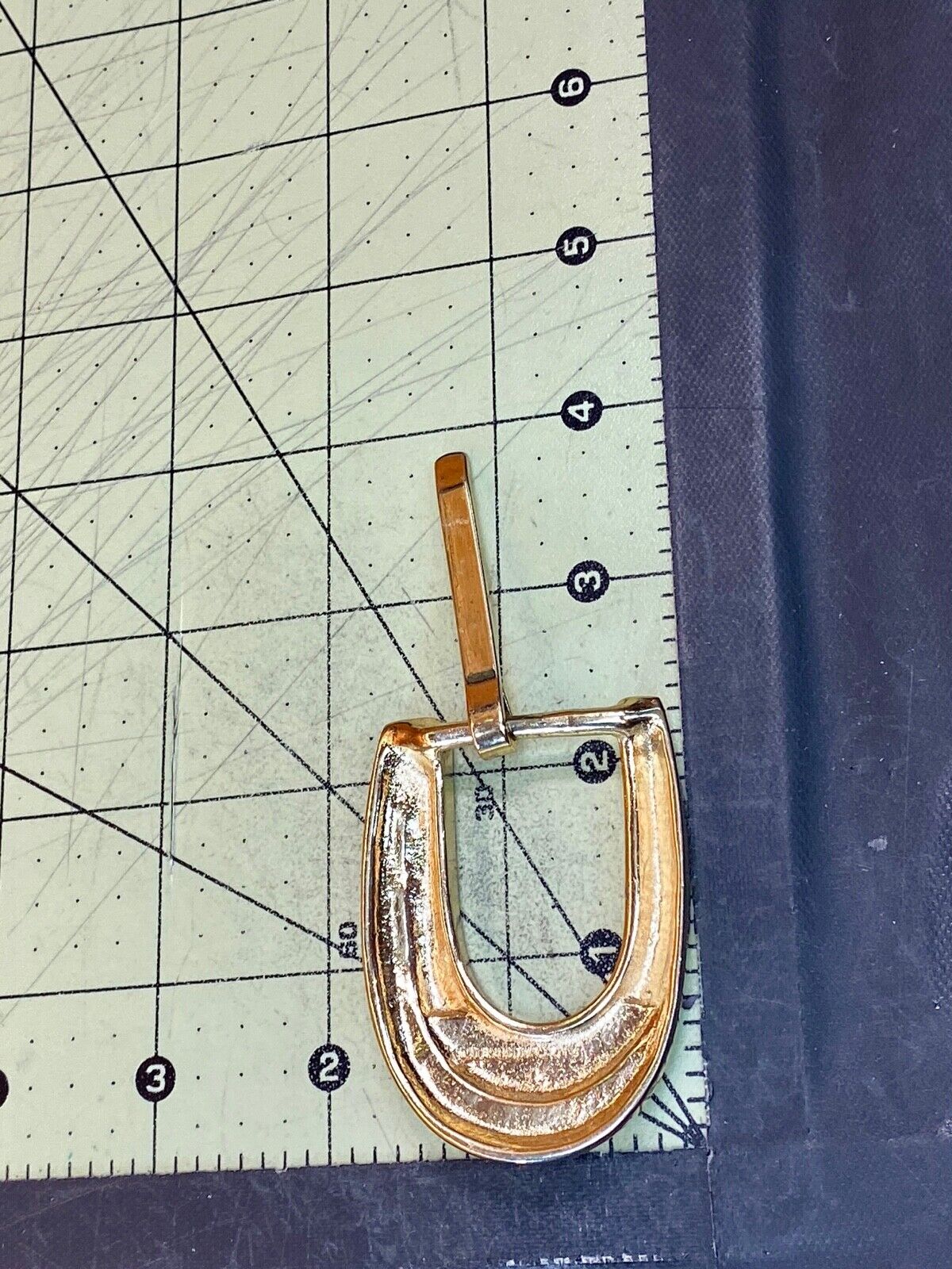 Vintage liz Claiborne stamped gold tone  belt buckle