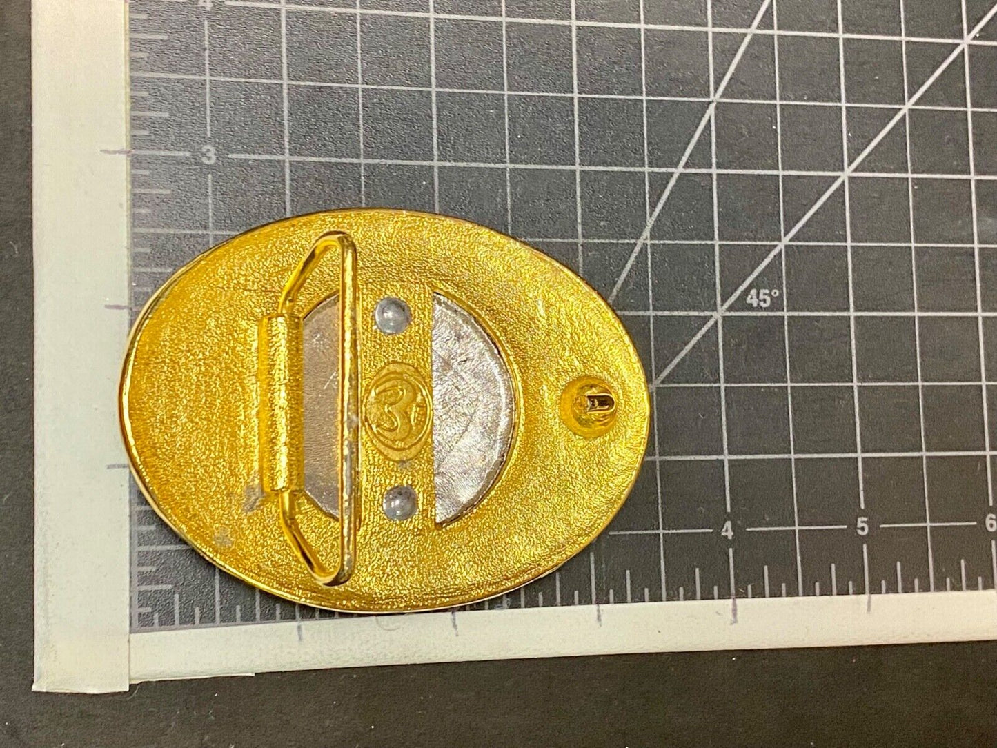 Vintage Letter Initial Monogram A Western Belt Buckle   - E Makers Mark