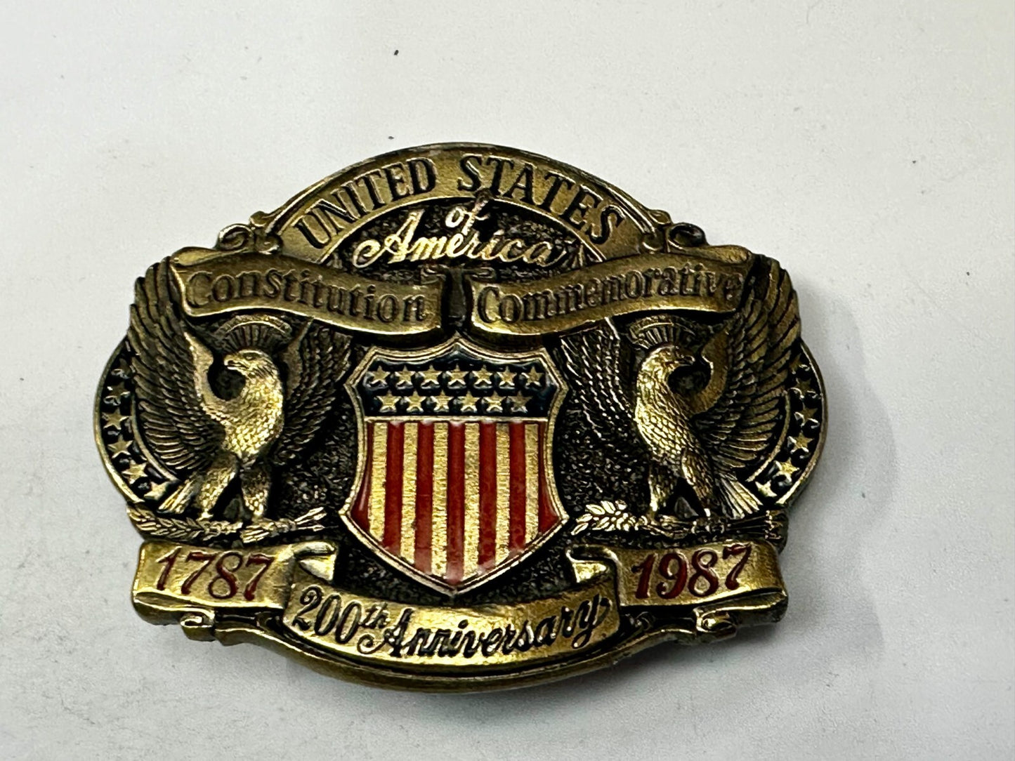 United States of America Constitution Commemorate 200th Anniversary Belt Buckle