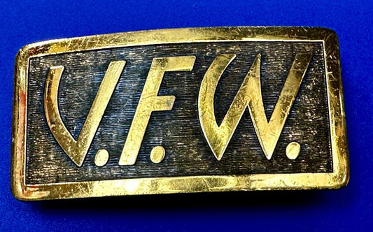 VFW Veterans Foreign Wars Of The USA RARE Brass Custom Belt Buckle