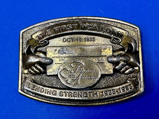 The First PCA loan Production Credit - Vintage The Great American Belt Buckle Co