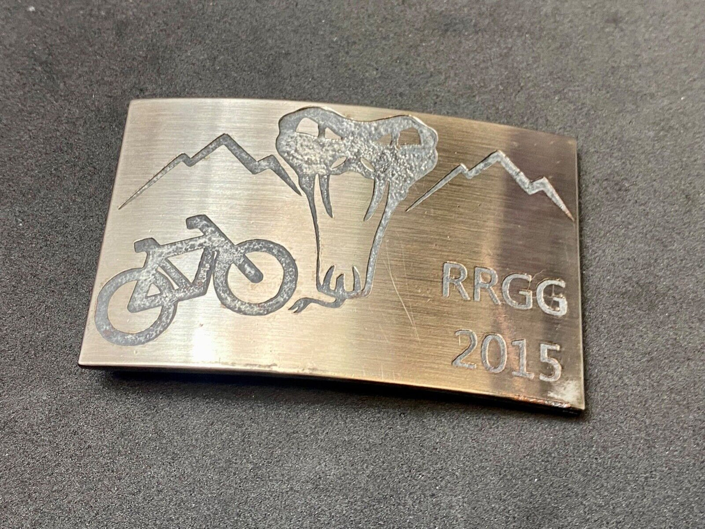 Used 2015 RRGG Mountain Bike Belt Buckle Viper Logo Event Trail Ride Race BMX