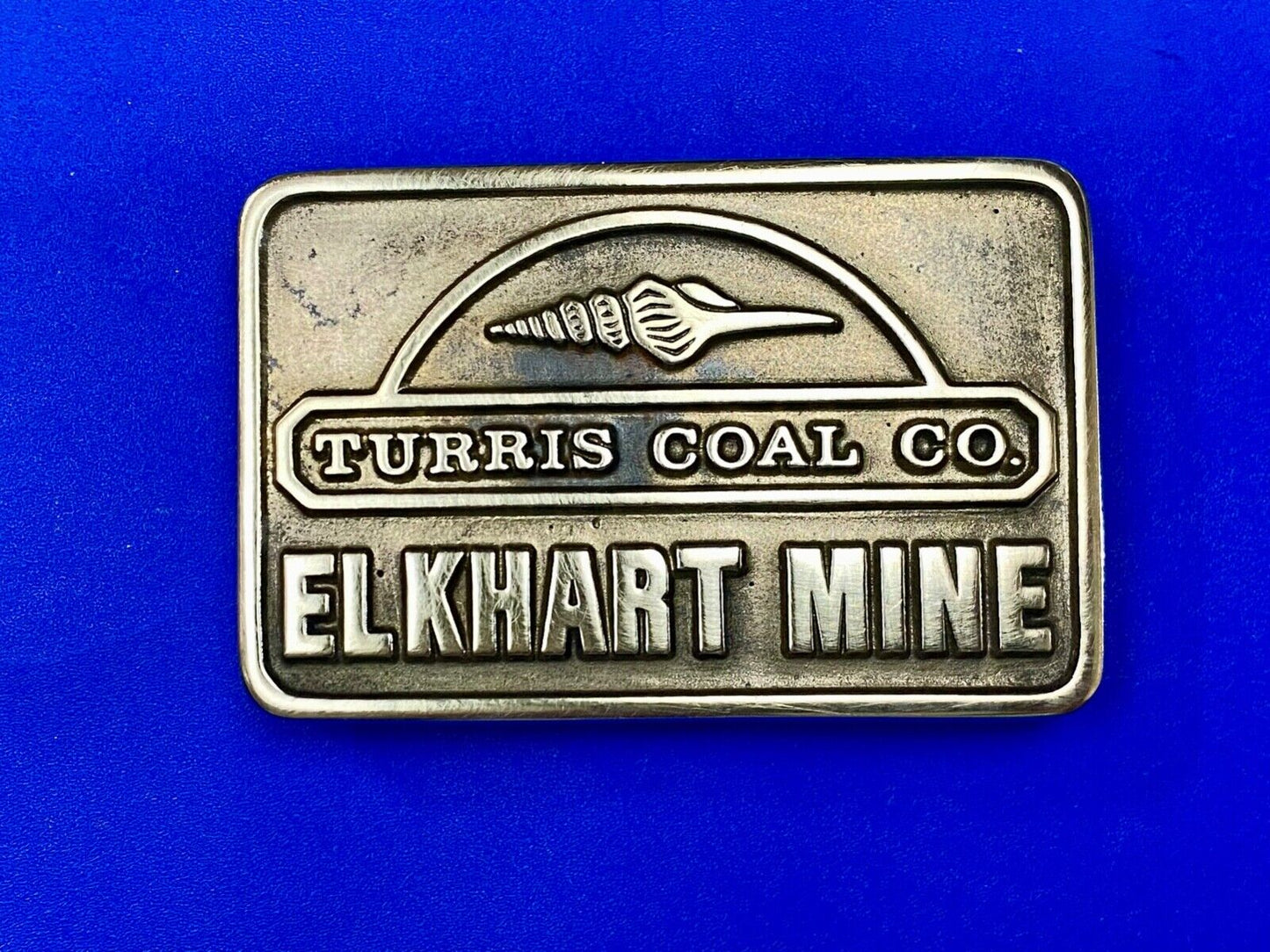 TURRIS COAL CO. ELKHART MINE ANACORTES BRASS WORKS BELT BUCKLE by ANACORTES