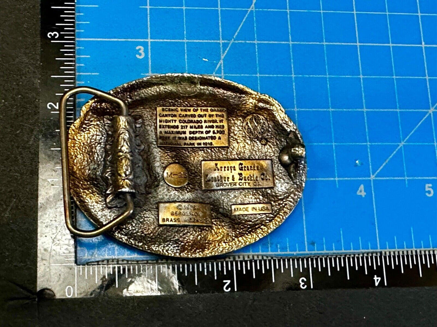 Arizona State - Scenic View of Grand Canyon Belt Buckle by Arroyo Grande M-25