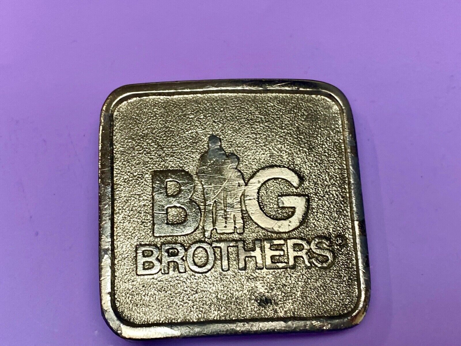BIG BROTHERS COMMEMORATIVE BELT BUCKLE! VINTAGE! 1970s! WYOMING STUDIO ART WORKS