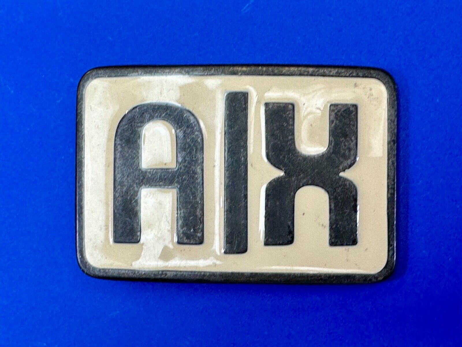 AX belt buckle.  unknown to me - Estate Find
