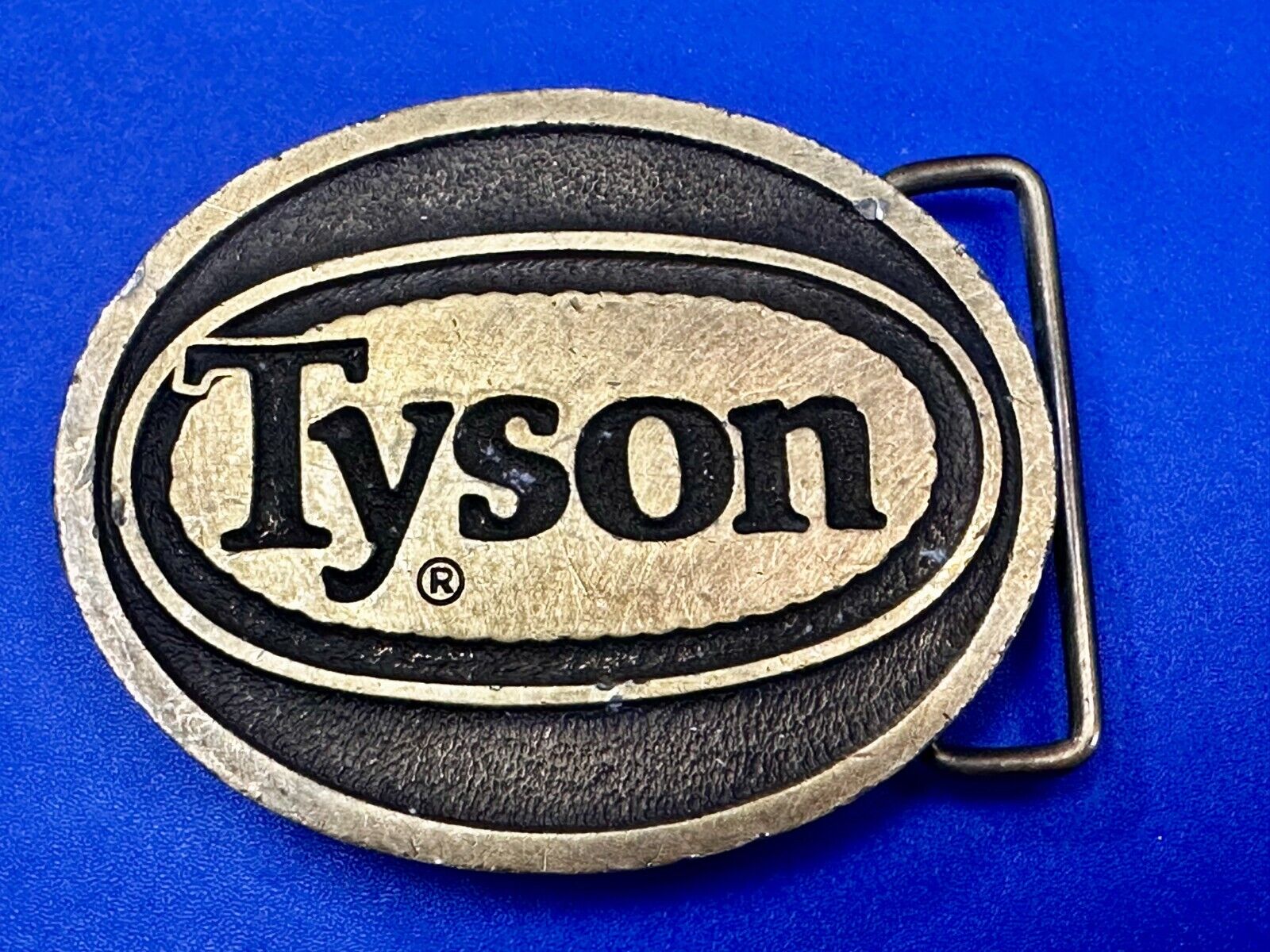 Tyson Food Brands Advertisement Vintage Belt Buckle CD Hit Made in Usa