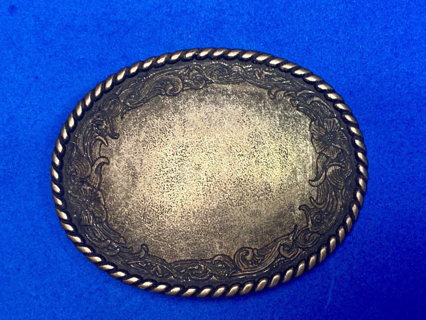 100 % Zinc Ornate Western Oval Belt Buckle Made In Italy  - Fabriqrren Itai If