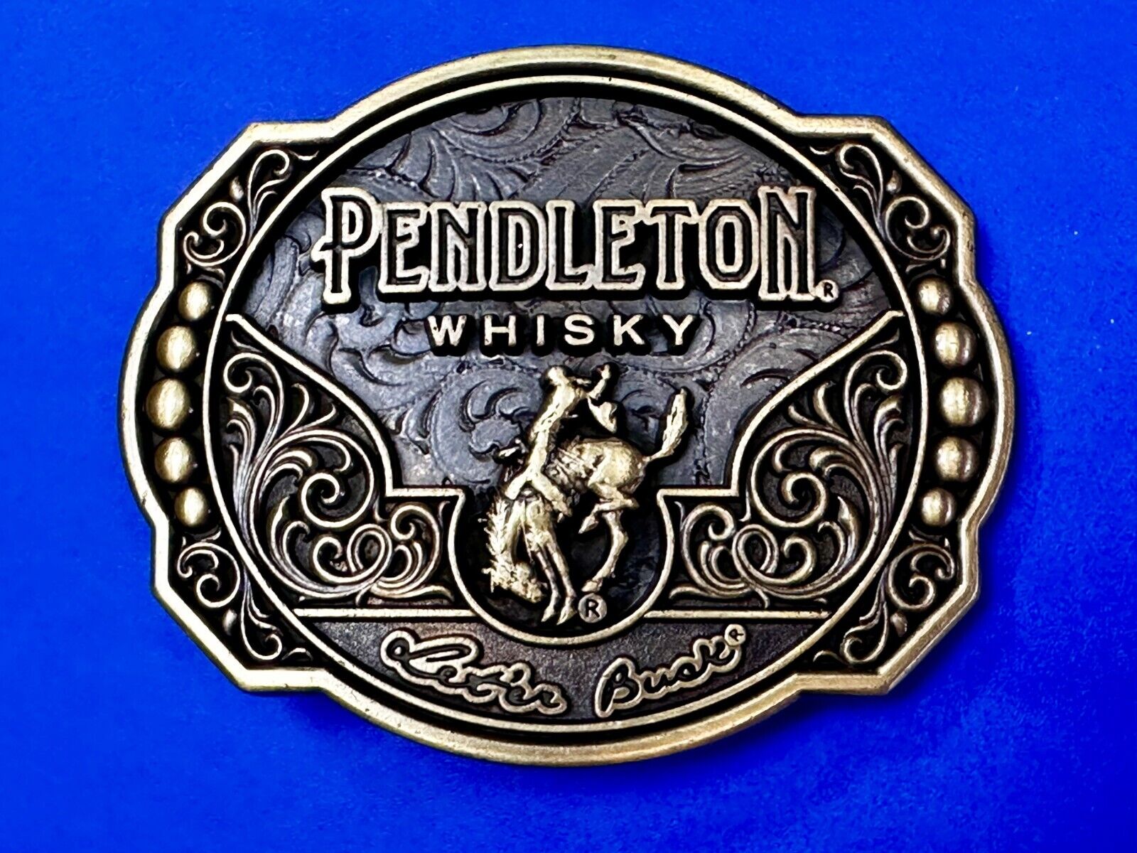 2024 Pendleton Whiskey Let'er Buck Rodeo Cowboy Montana Silversmiths Belt Buckle