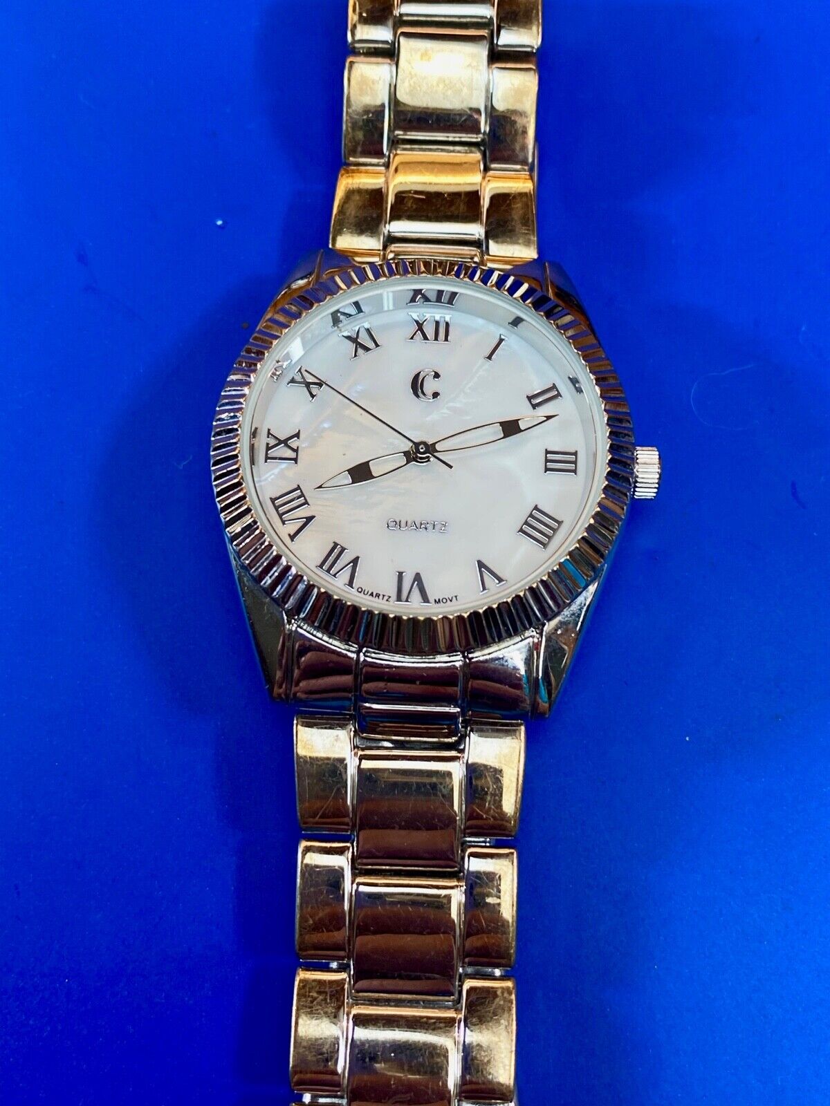 4533 C Silver Tone Quartz Watch Charming Charlie - New Battery, Working Well! 