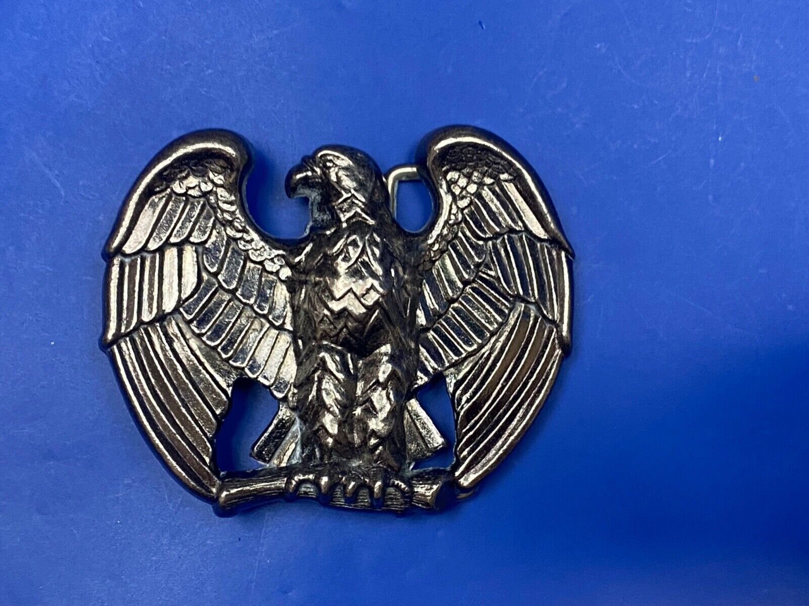 2.5" Belt Buckle Eagle Silver Metal Avon Spread Wings 3D Raptors Birds