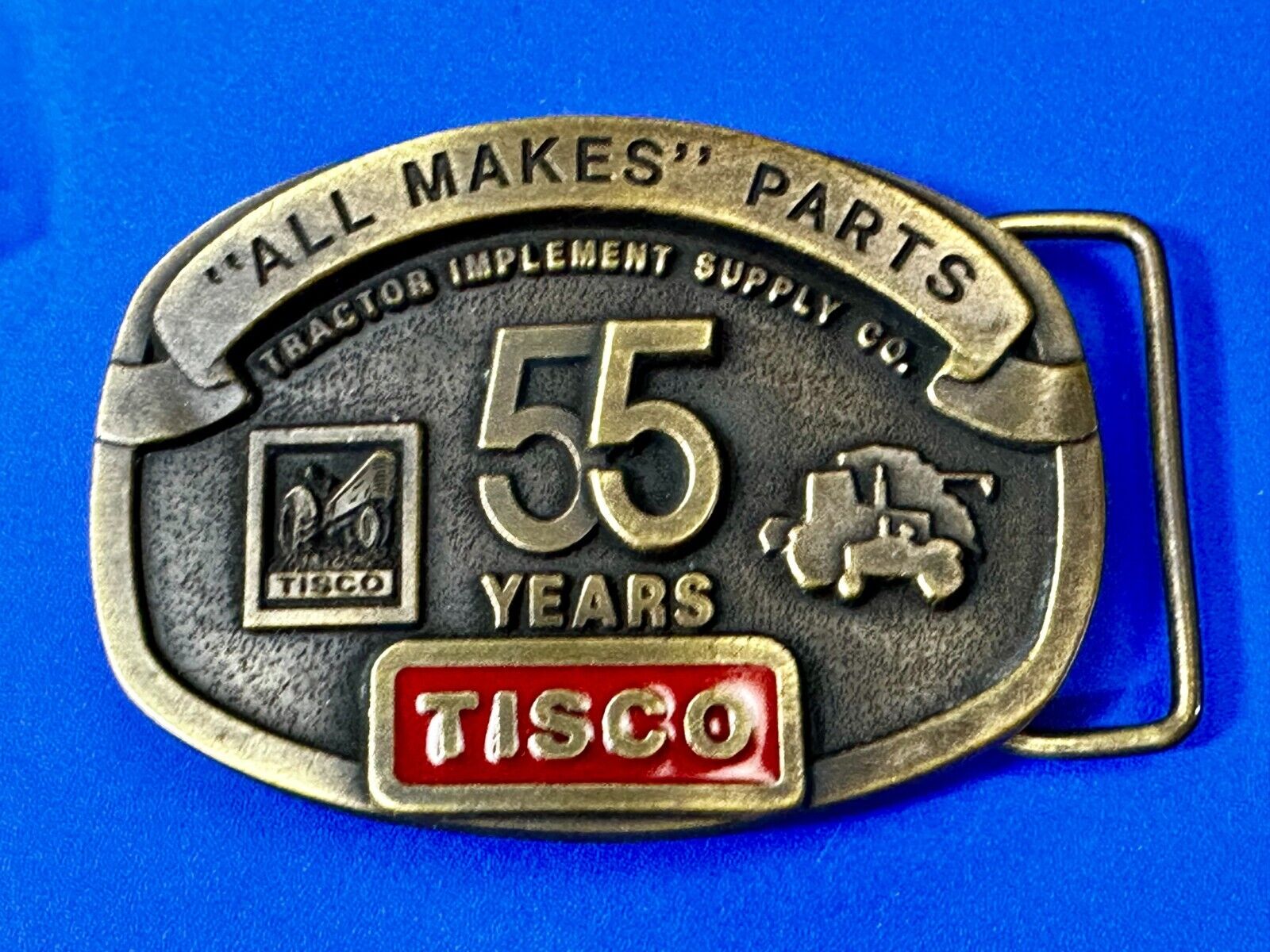 TISCO 55 Years -  All Makes Parts NOS  Tractor Implement Supply Belt Buckle