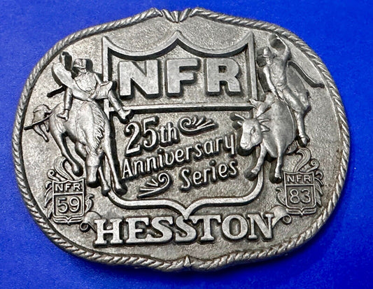 25 Year Anniversary Hesston NFR National Finals Rodeo Cowboys Belt Buckle