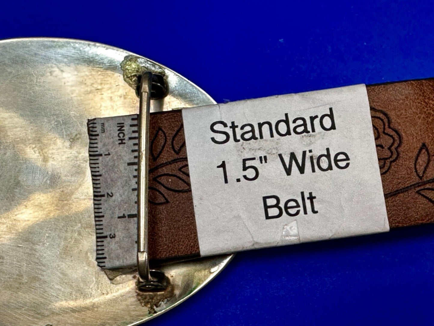Arizona Gold Prospector Turquoise Inlay Stone Native Indian Art Vibe Belt Buckle