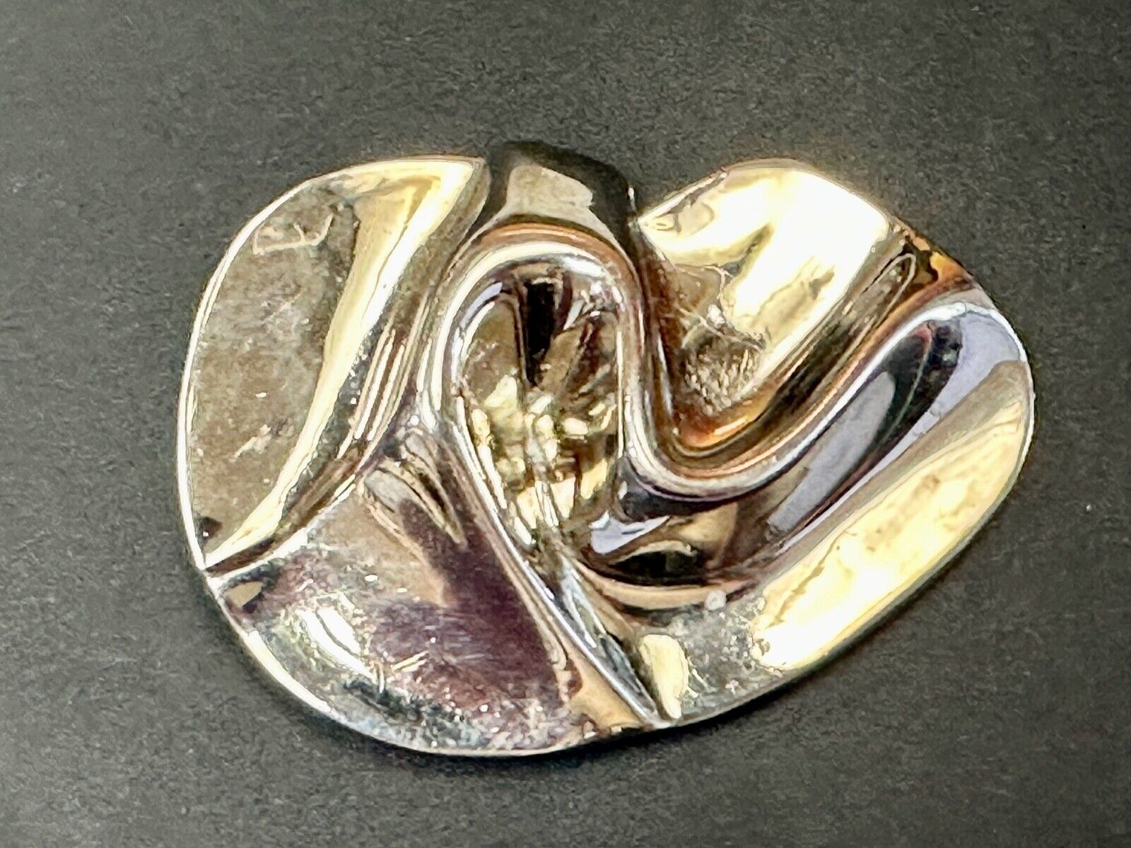 Abstract Silver tone Knot Belt Slide Buckle slide by Charmant Beverly Hills