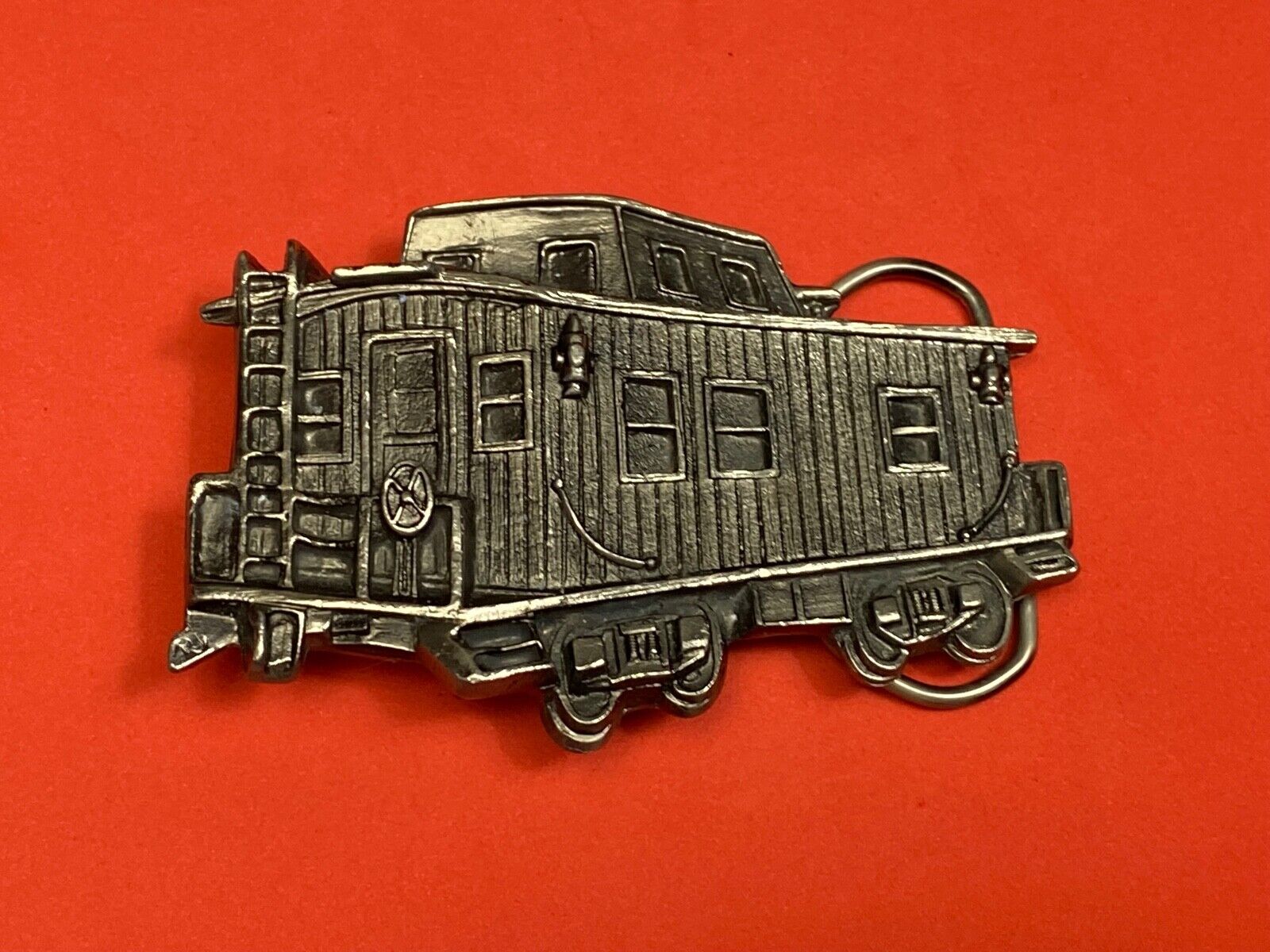 Train Caboose Collectors Belt Buckle Great American Buckle Co 1979 Made USA