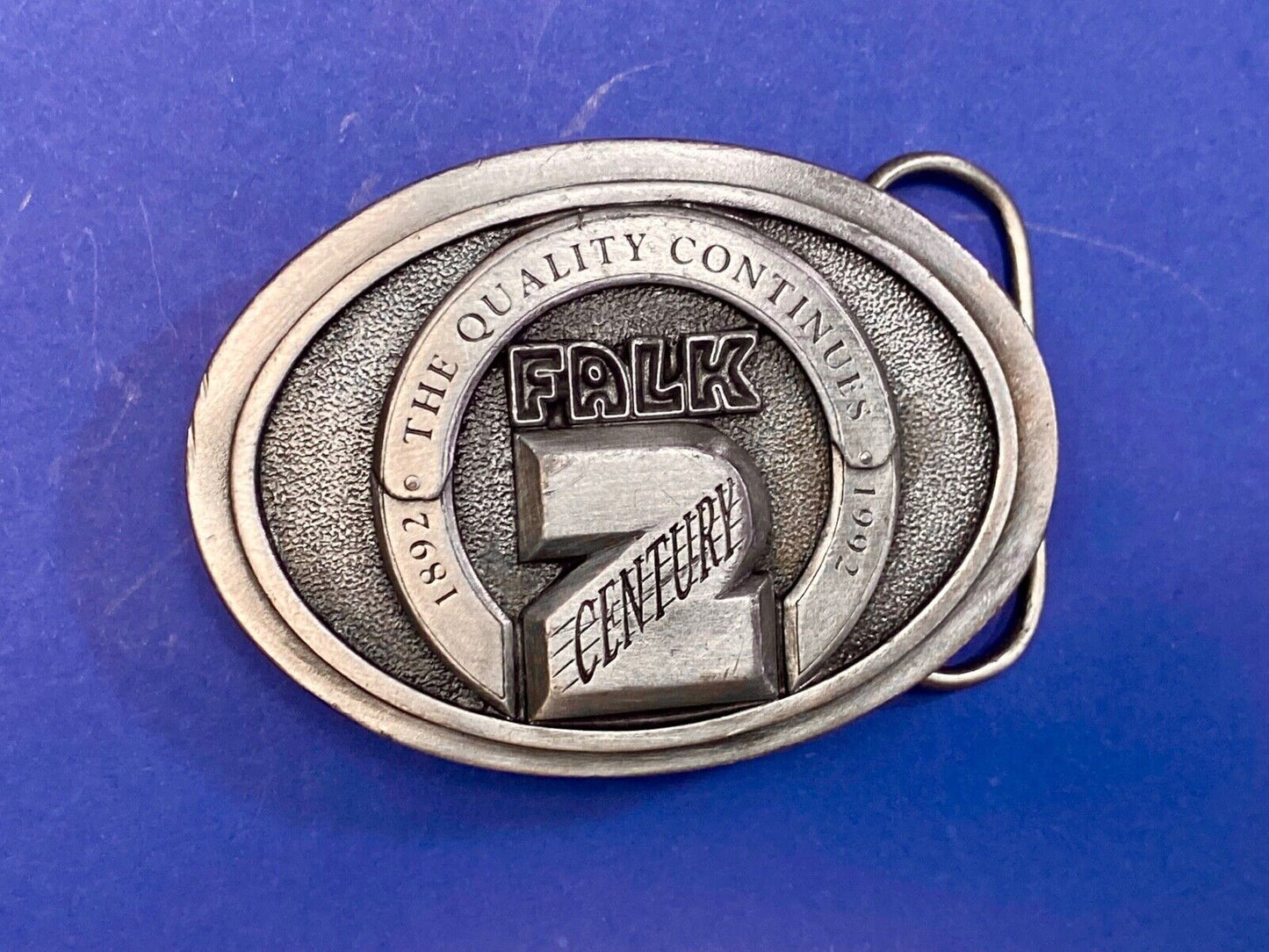 Vintage 1992 Falk Company, 2 Centuries, The Quality Continues Belt Buckle   #16 