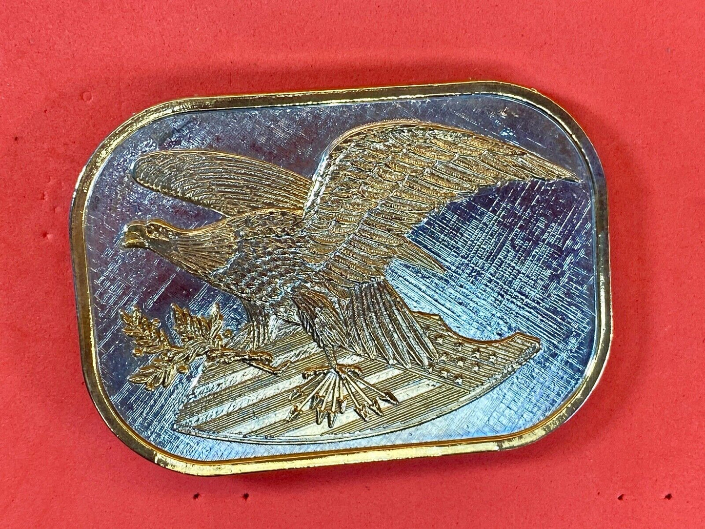 Two Toned Western Diving Hunting Eagle Western Numbered  Belt Buckle 