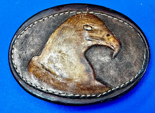 Artisan American Eagle Vintage Mixed Leather Belt Buckle
