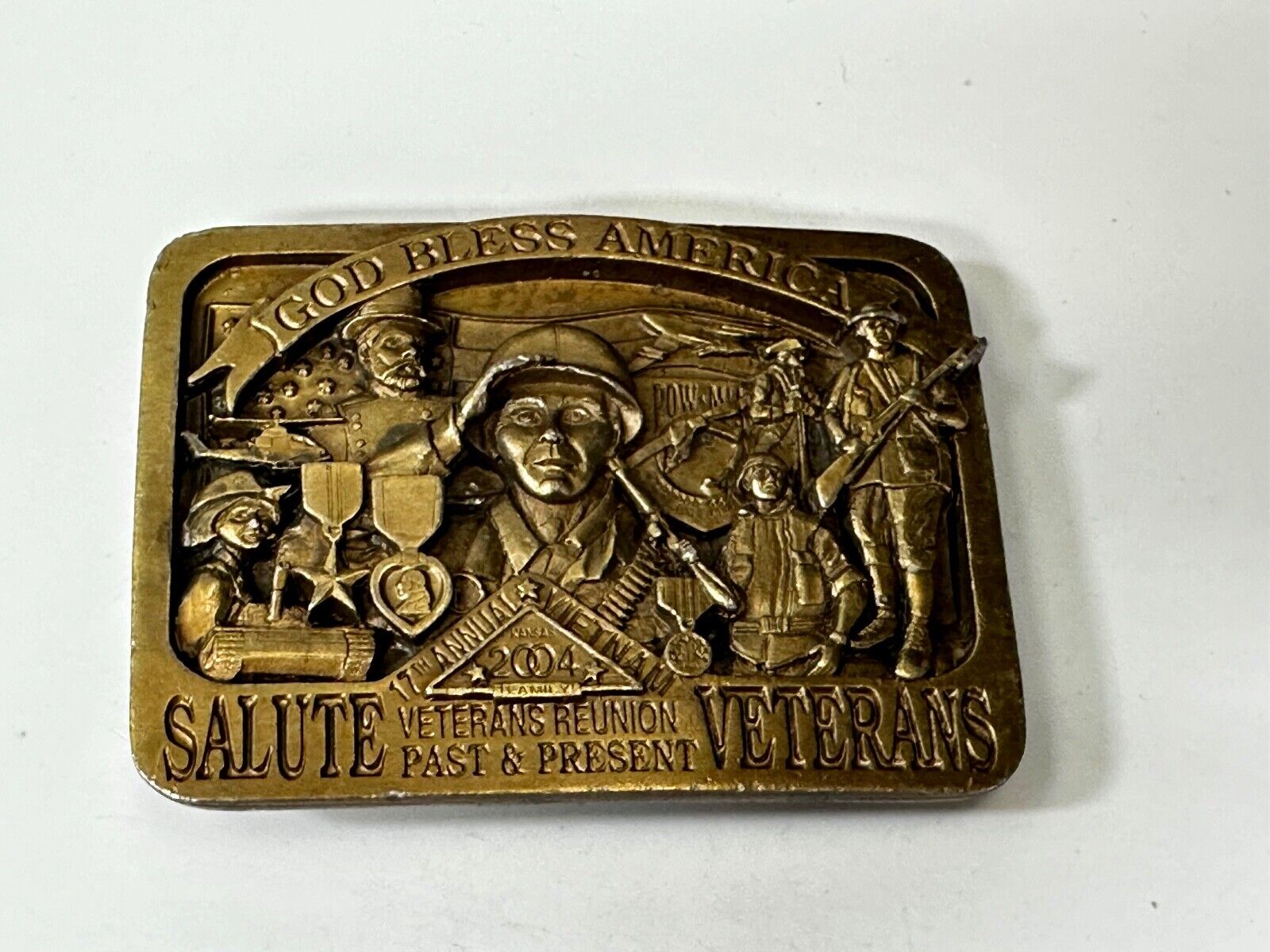 Vietnam American Veterans 2004 17th Annual War Reunion Commemorative Belt Buckle