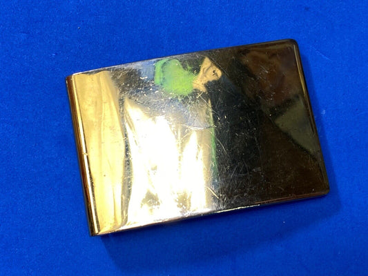 6-76 - USMC US Marines Military Open Face Smooth brass belt buckle