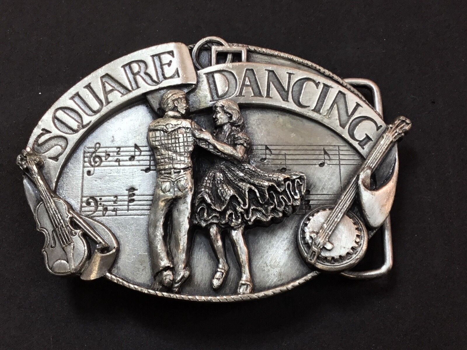 Vintage 1980's Music Notes Banjo  square dancing couple Siskiyou co .