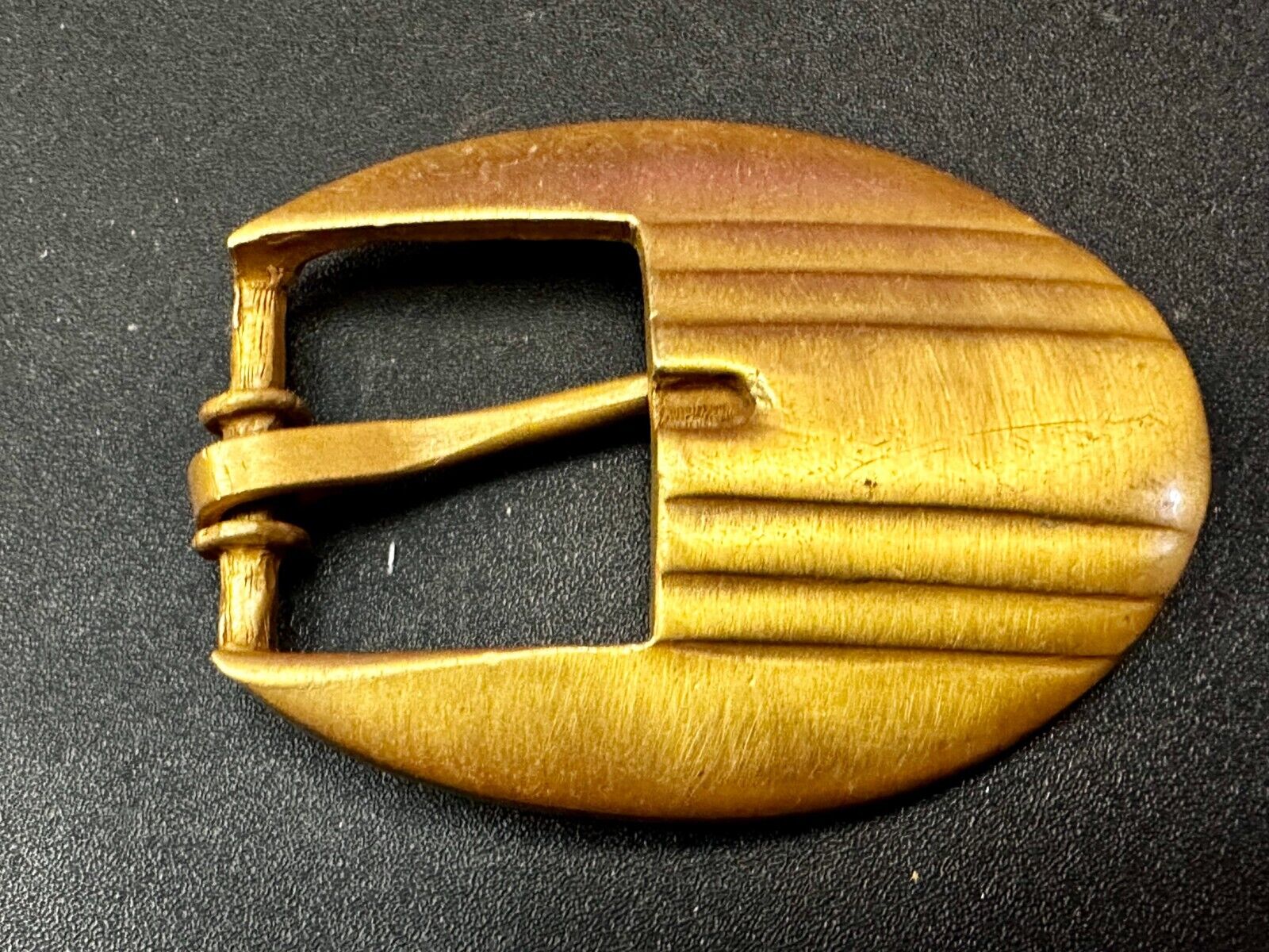 Unique Retro Gold Tone Replacement Dress Belt Buckle - Signed