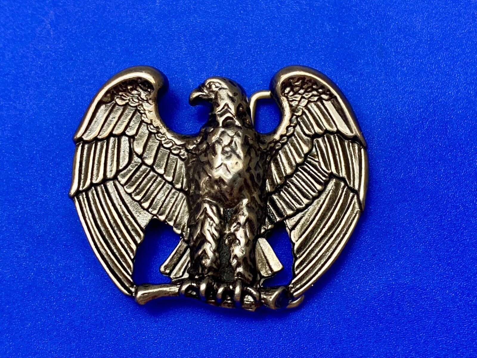 Vintage Avon Majestic Patriotic American Eagle Wings Spread Metal Belt Buckle