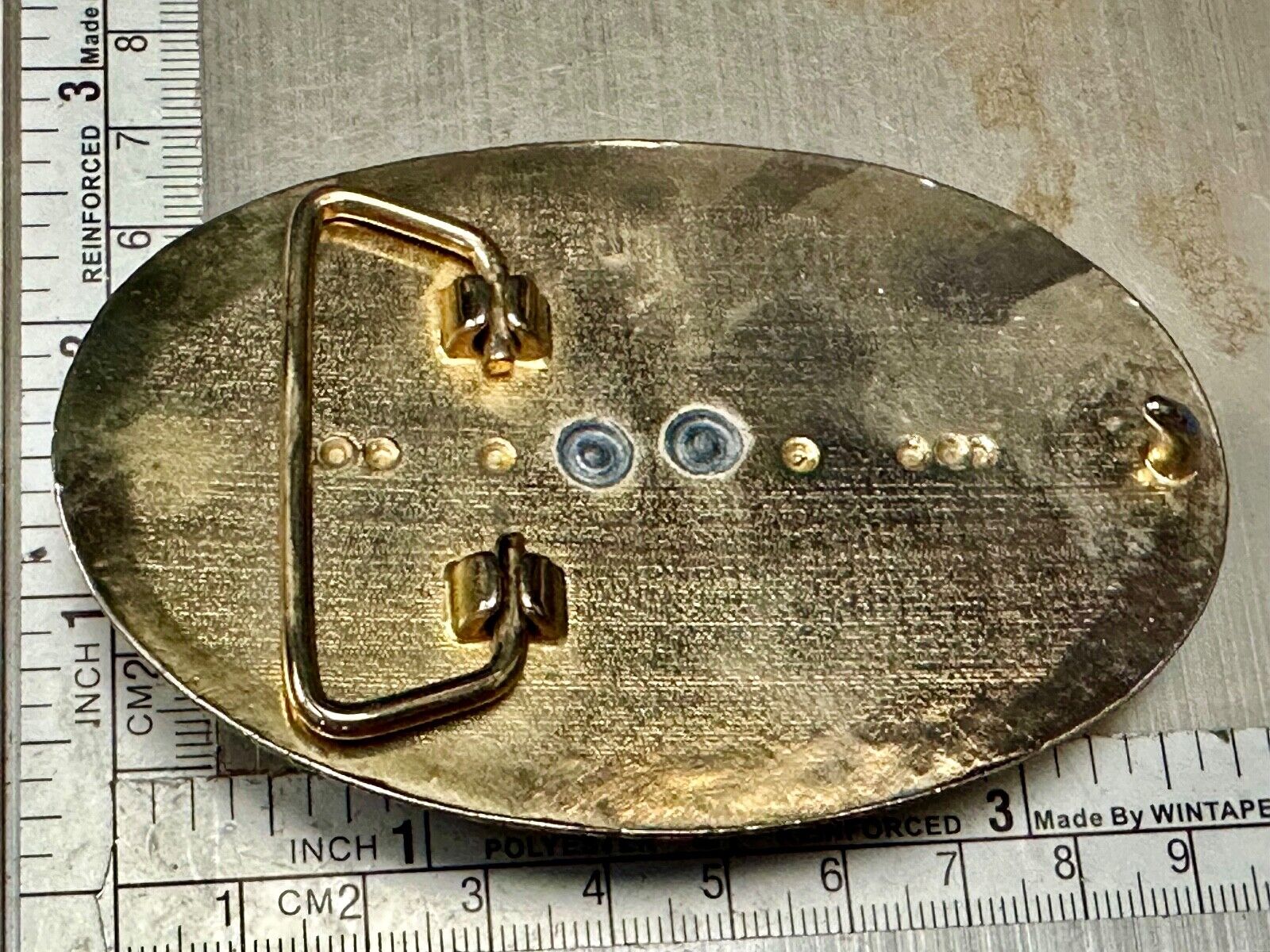 Beautiful Cowboy Saddle Bronc western black silver gold color belt buckle