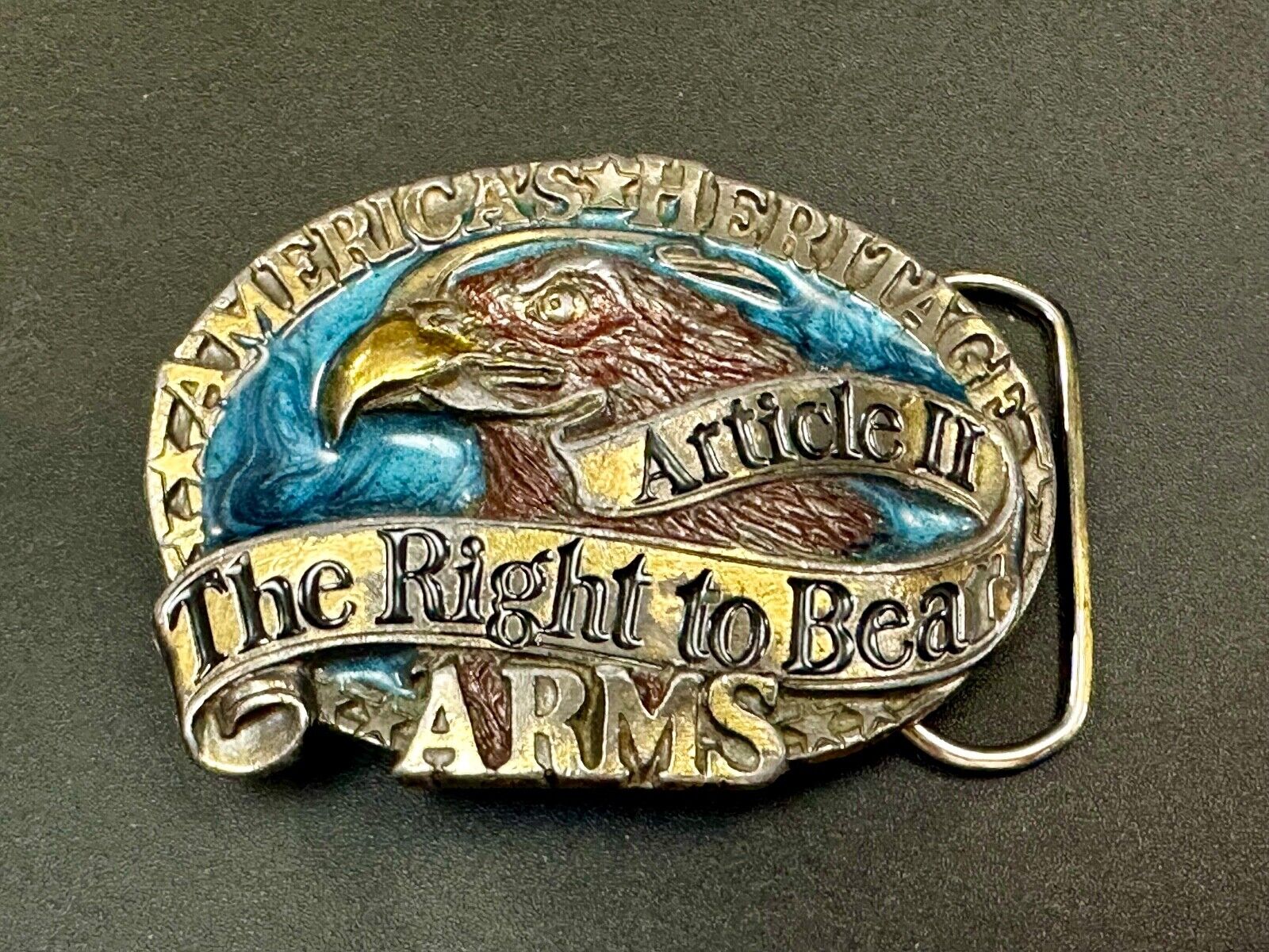 2nd amendment The Right to keep & Bear Arms patriotic great American belt buckle
