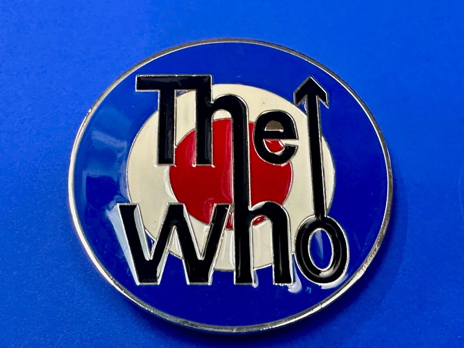 The Who Iconic Band Belt Buckle 2005 Bravado Merchandising Logo Oval Painted