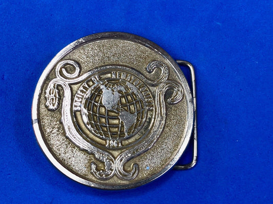 very rare 1981       Society of Hematologists     belt buckle by Spec Cast INC 