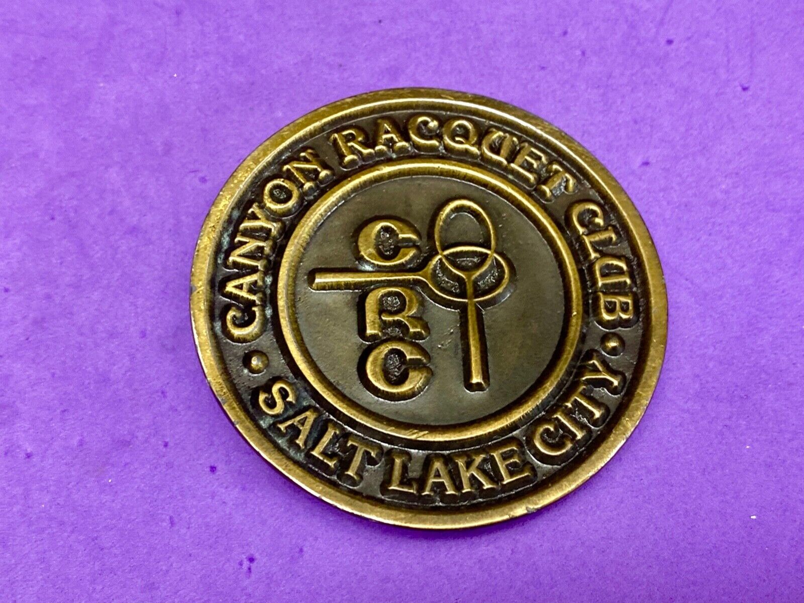Vintage CRC - Salt Lake City Canyon Racquet club restored belt buckle