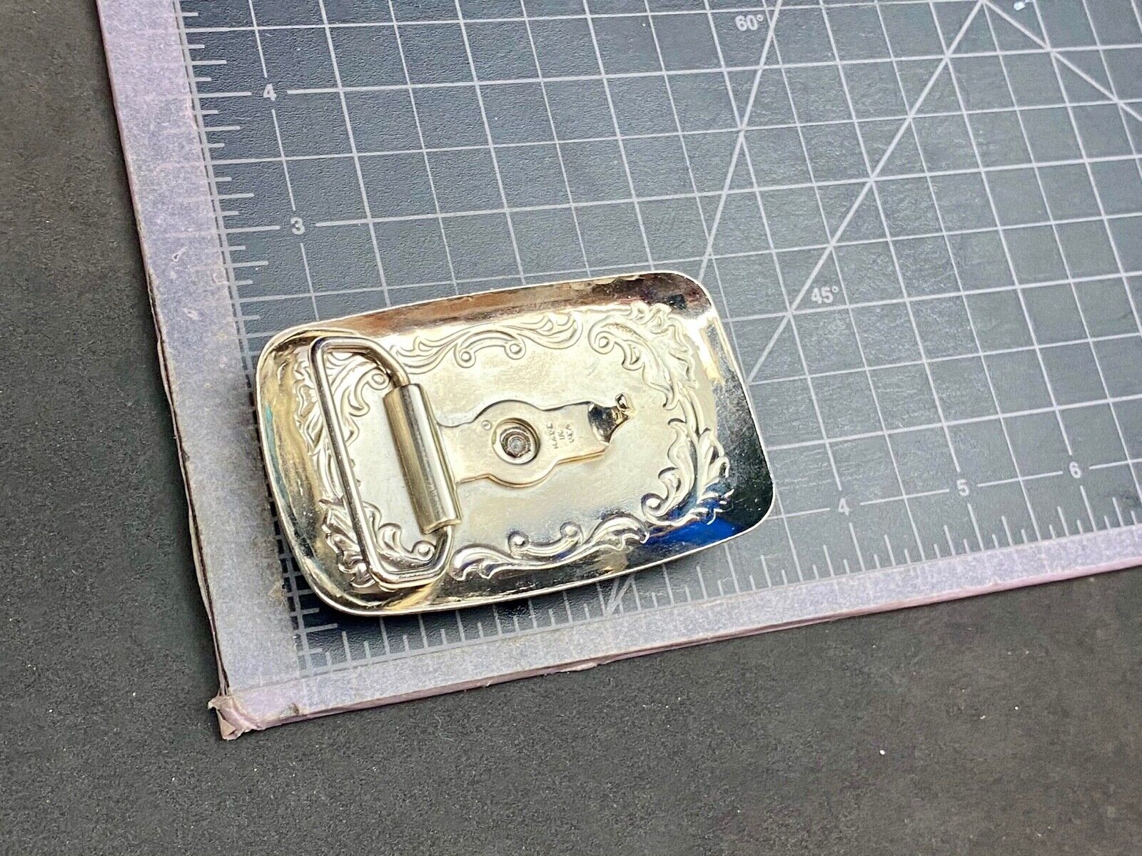 Usa made mixed metal western Rodeo Steer Texas longhorn belt buckle 