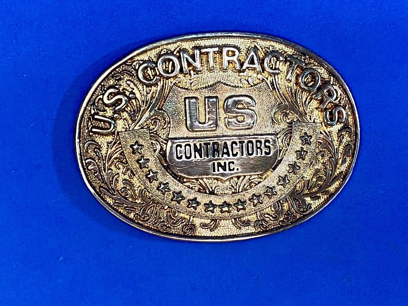 Us Contractors Inc Western Flower Swirl Belt Buckle By O.C. Tanner