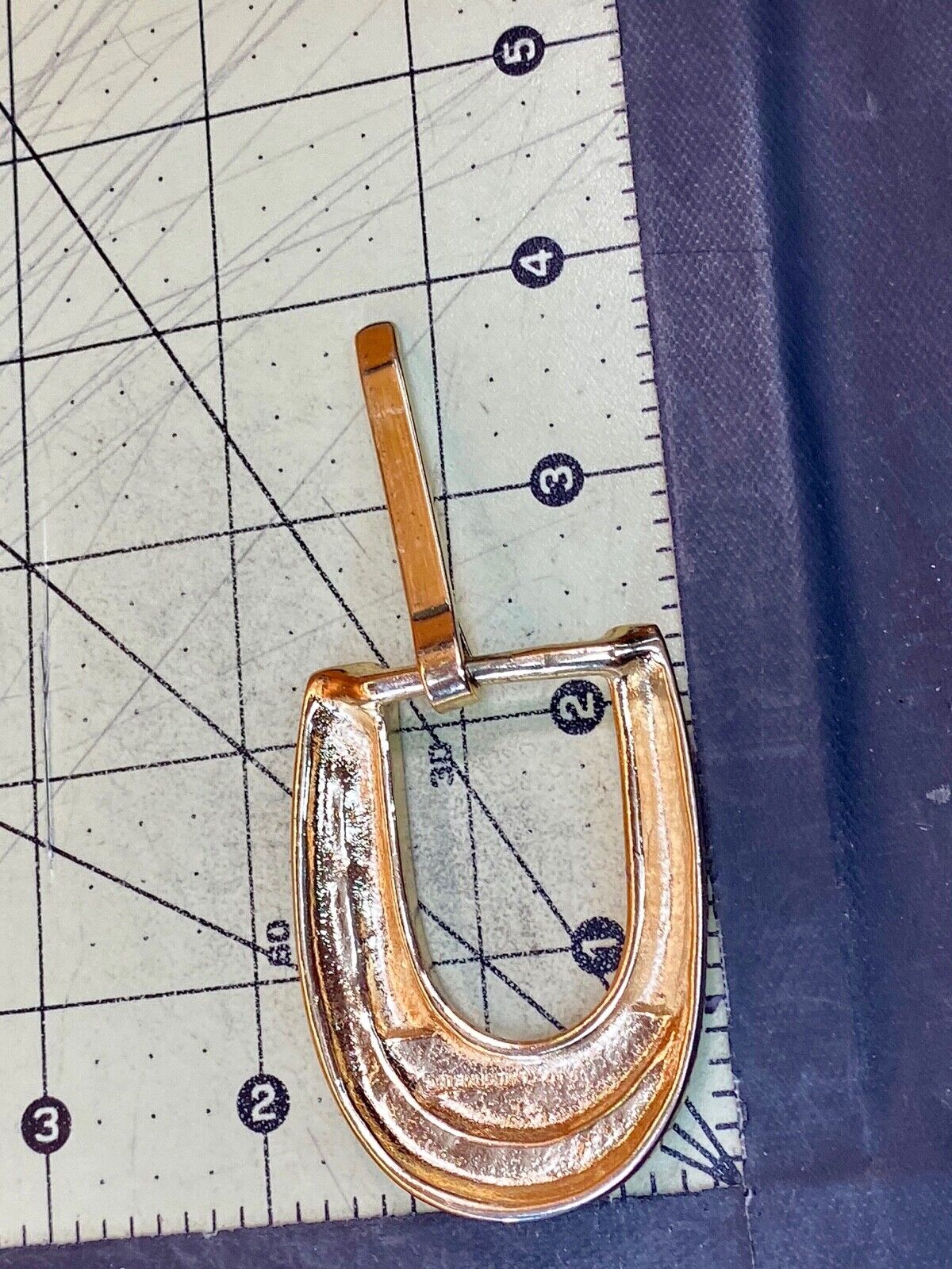 Vintage liz Claiborne stamped gold tone  belt buckle
