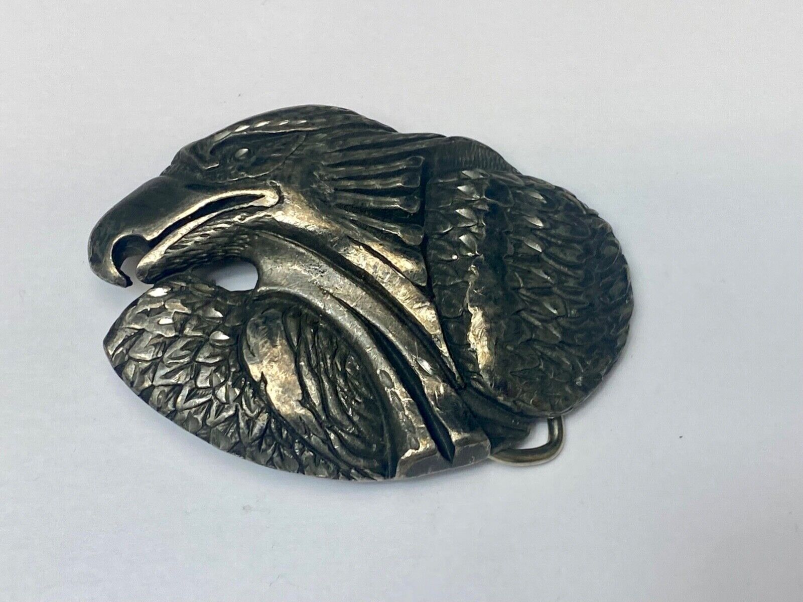 American Bald Eagle Head Bust belt buckle stamped EJC-95