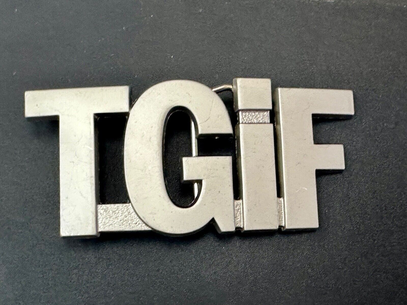 Thank God its Friday - TGIF block letter Novelty Statement belt buckle
