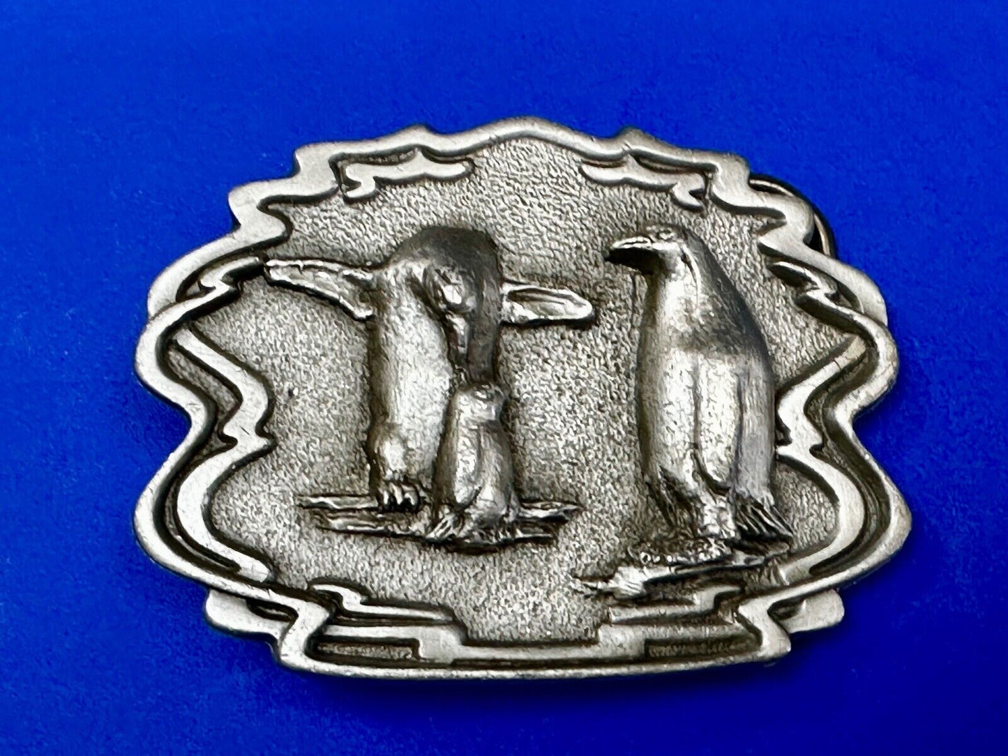 Adorable Penguins Vintage 1993 Great American Products Belt Buckle