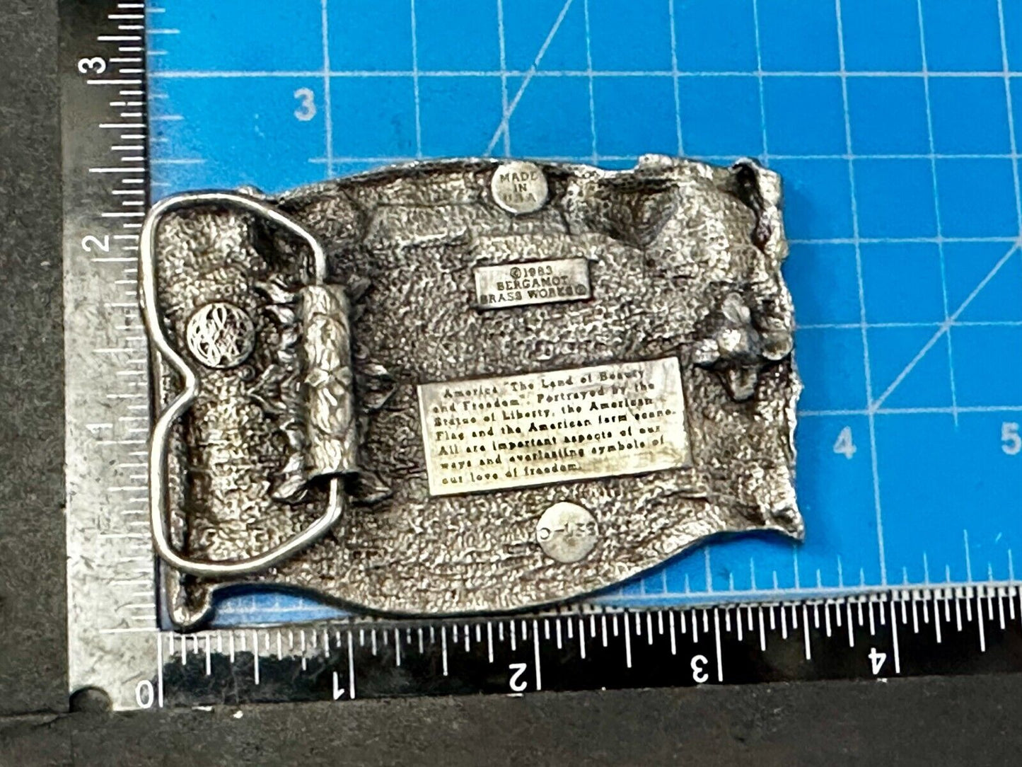 America The Beautiful USA Majestic Scenery -  1983 Bergamot Belt Buckle -O-L38