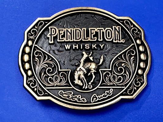 2024 Pendleton Whiskey Leter Buck Rodeo Cowboys Montana Silversmiths Belt Buckle