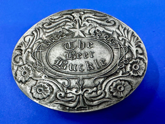 The Beer Buckle  - Ornate Large Belt Buckle & Can Holder by BevBuckle