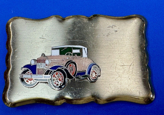 vintage car collectors auto vintage belt buckle with space to customize!