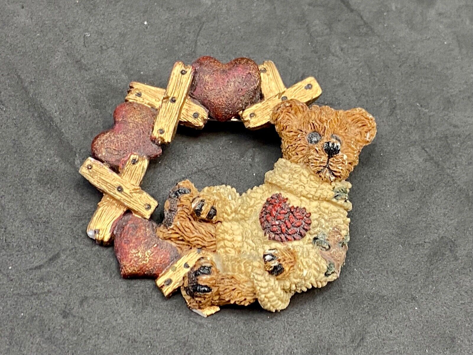 Valentines Day? X Heart X Heart Brooch Pin From Boyds Bears & Friends