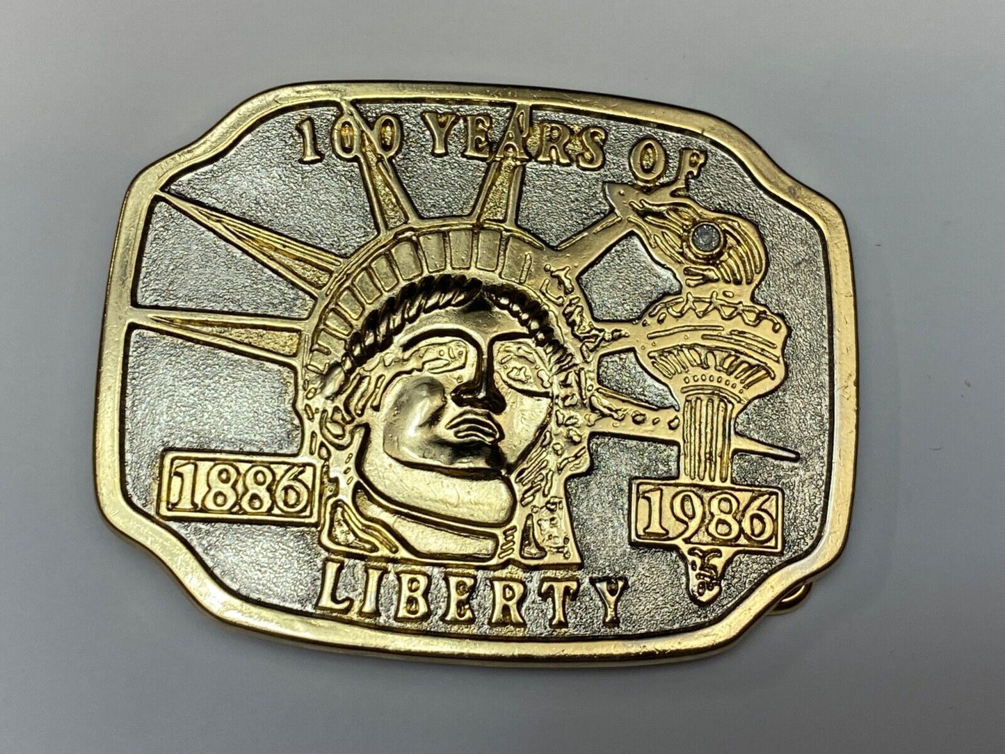 100 years Celebration of The Statue of Lady Liberty Vintage belt buckle