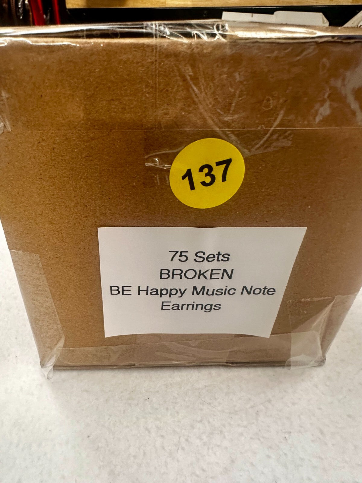 75 Set Lot Of Broken Be Happy Music Note Earrings Craft /  Repurpose / Steampunk