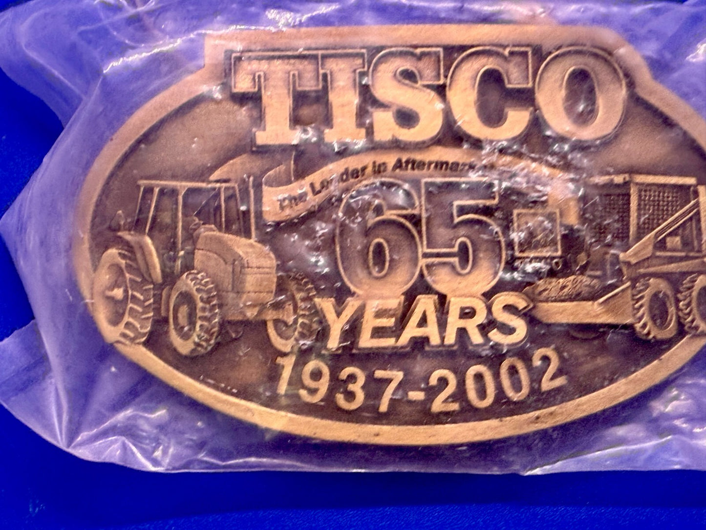 TISCO The Leader in Aftermarket Parts 65 Years 1937-2002 SPEC-CAST Belt Buckle