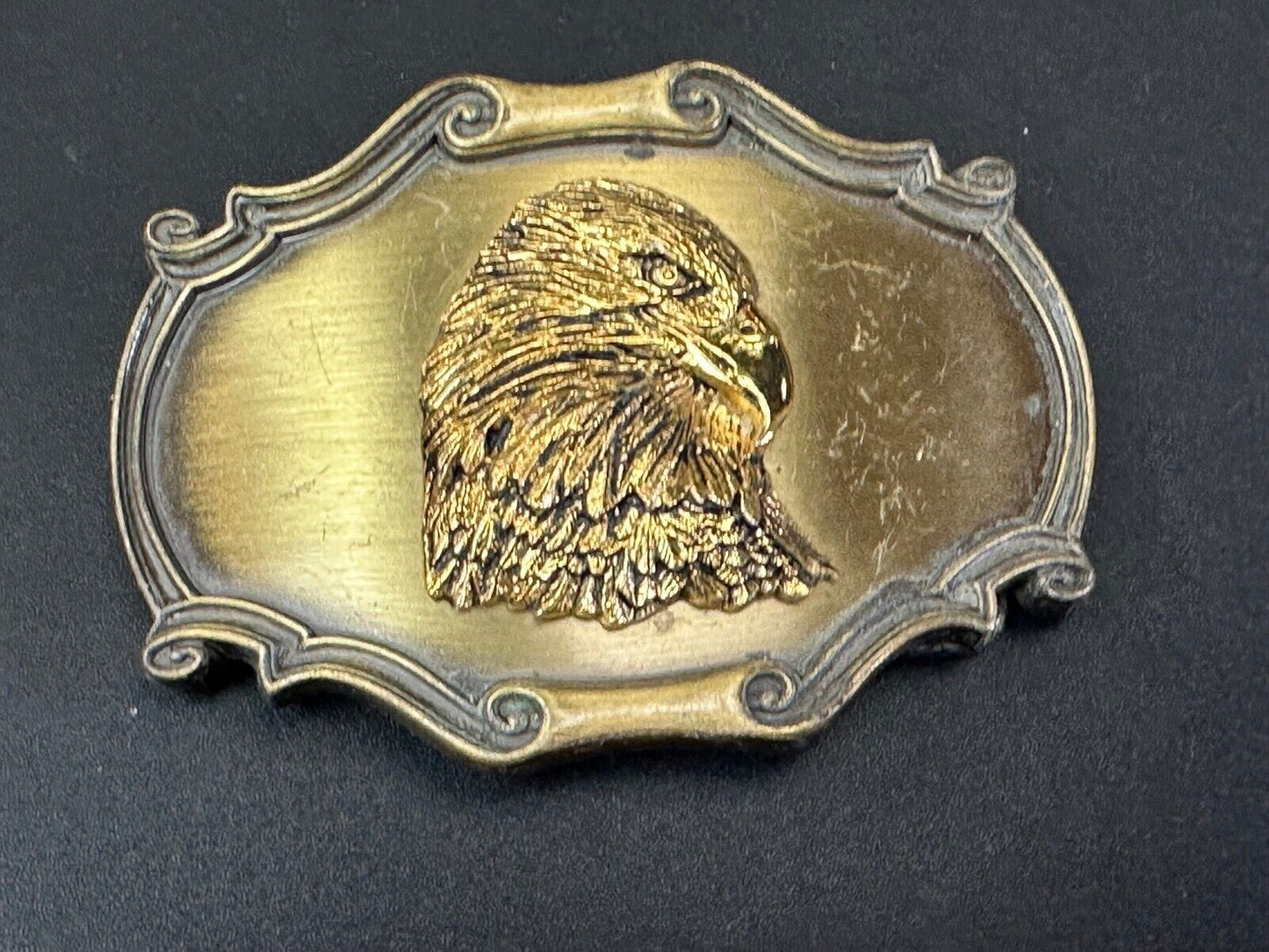 American Bald Eagle - Patriotic Vintage 1980 Raintree framed belt buckle