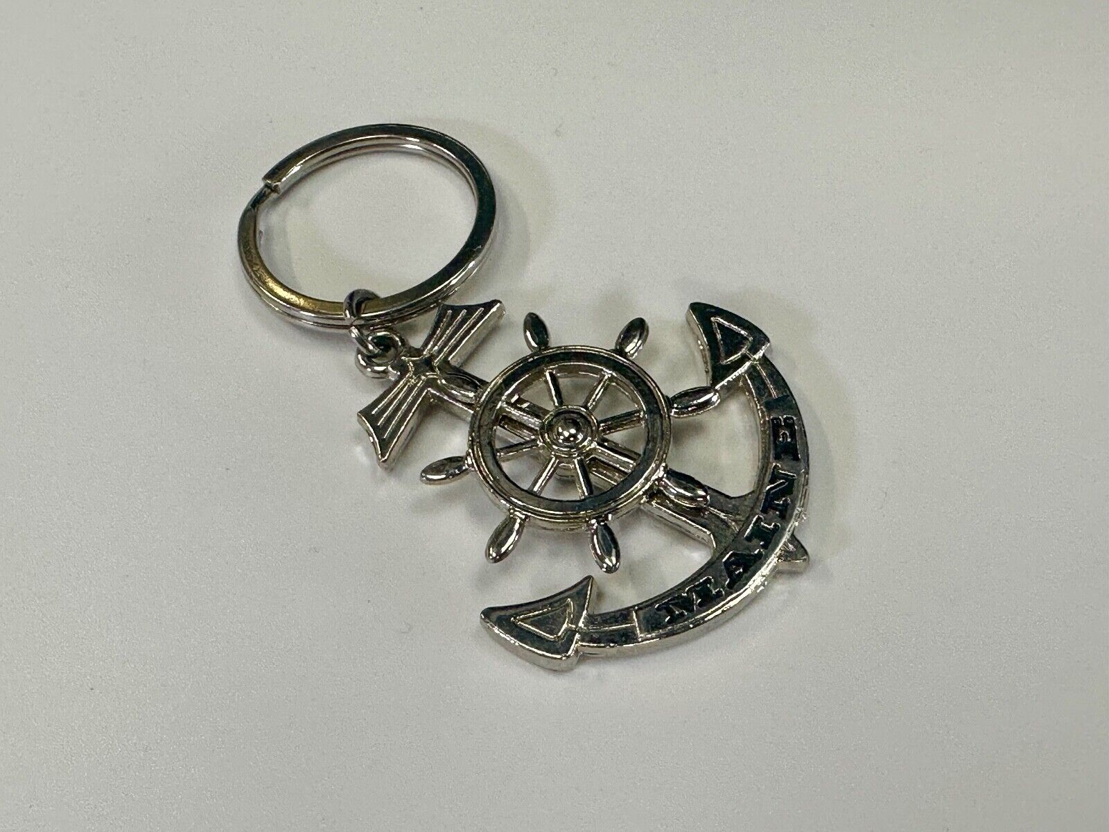 The great State of Maine Nautical Boat Anchor Wheel Keychain - Key Ring Chain
